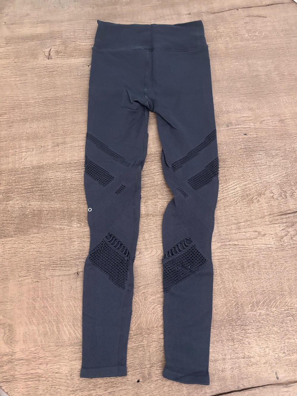 ALO Yoga Navy Structured Seamless Leggings